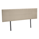 Linen Fabric King Bed Headboard Bedhead - Beige