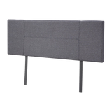 Linen Fabric Double Bed Headboard Bedhead - Grey