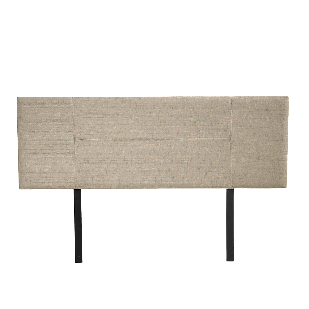 Linen Fabric Double Bed Headboard Bedhead - Beige