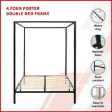 4 Four Poster Double Bed Frame