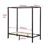 4 Four Poster Single Bed Frame