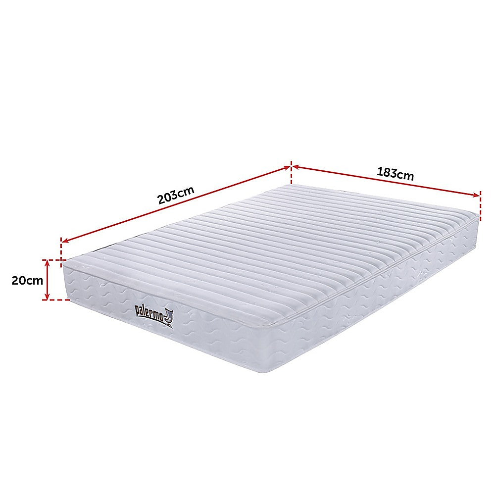 Palermo Contour 20cm Encased Coil King Mattress CertiPUR-US Certified Foam