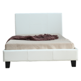 King Single PU Leather Bed Frame White