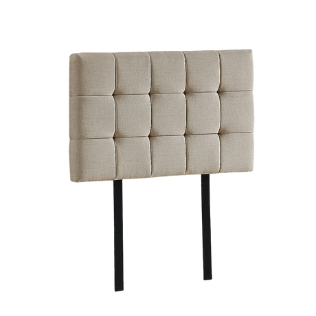 Linen Fabric Single Bed Deluxe Headboard Bedhead - Beige