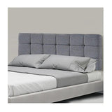 Linen Fabric Queen Bed Deluxe Headboard Bedhead - Grey