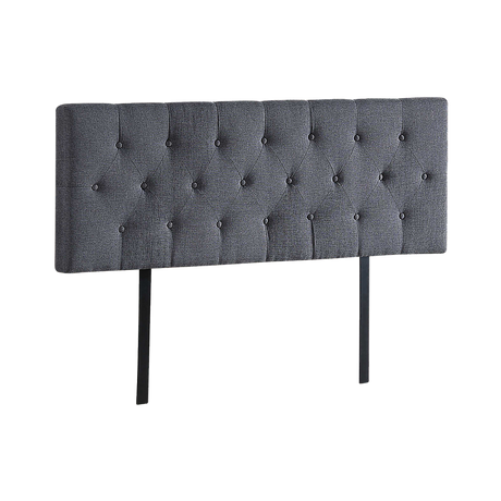 Linen Fabric Queen Bed Deluxe Headboard Bedhead - Grey