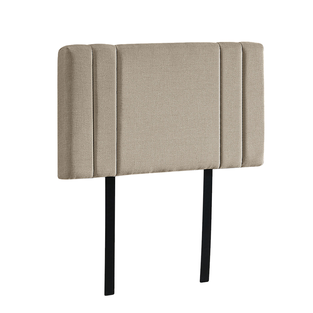 Linen Fabric Single Bed Deluxe Headboard Bedhead - Beige