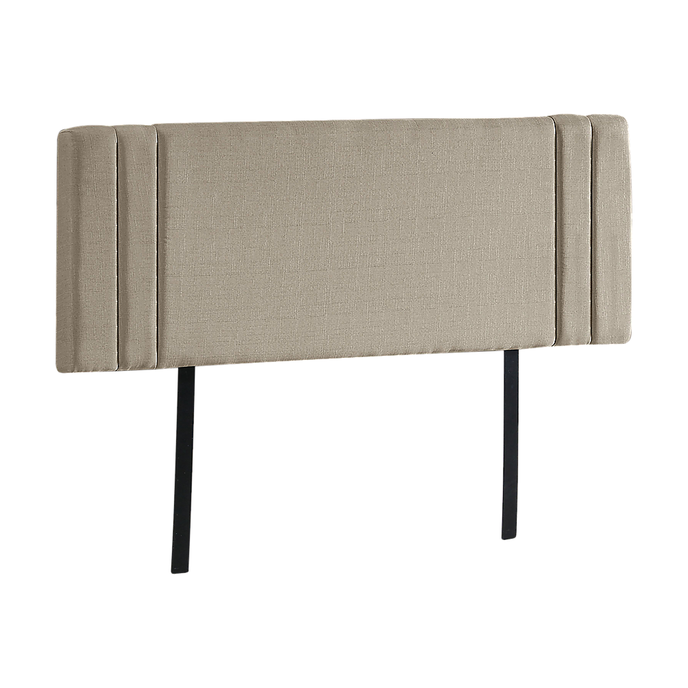 Linen Fabric Double Bed Deluxe Headboard Bedhead - Beige