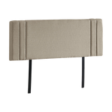 Linen Fabric Queen Bed Deluxe Headboard Bedhead - Beige