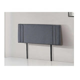 Linen Fabric Double Bed Deluxe Headboard Bedhead - Grey