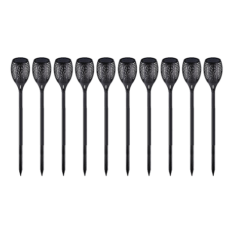 10 Pack Solar Torch Lights 96 LED Flickering Lighting Dancing Flame Garden Lamp