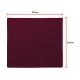 230x200cm Floor Rugs Large Shaggy Rug Area Carpet Bedroom Living Room Mat - Burgundy