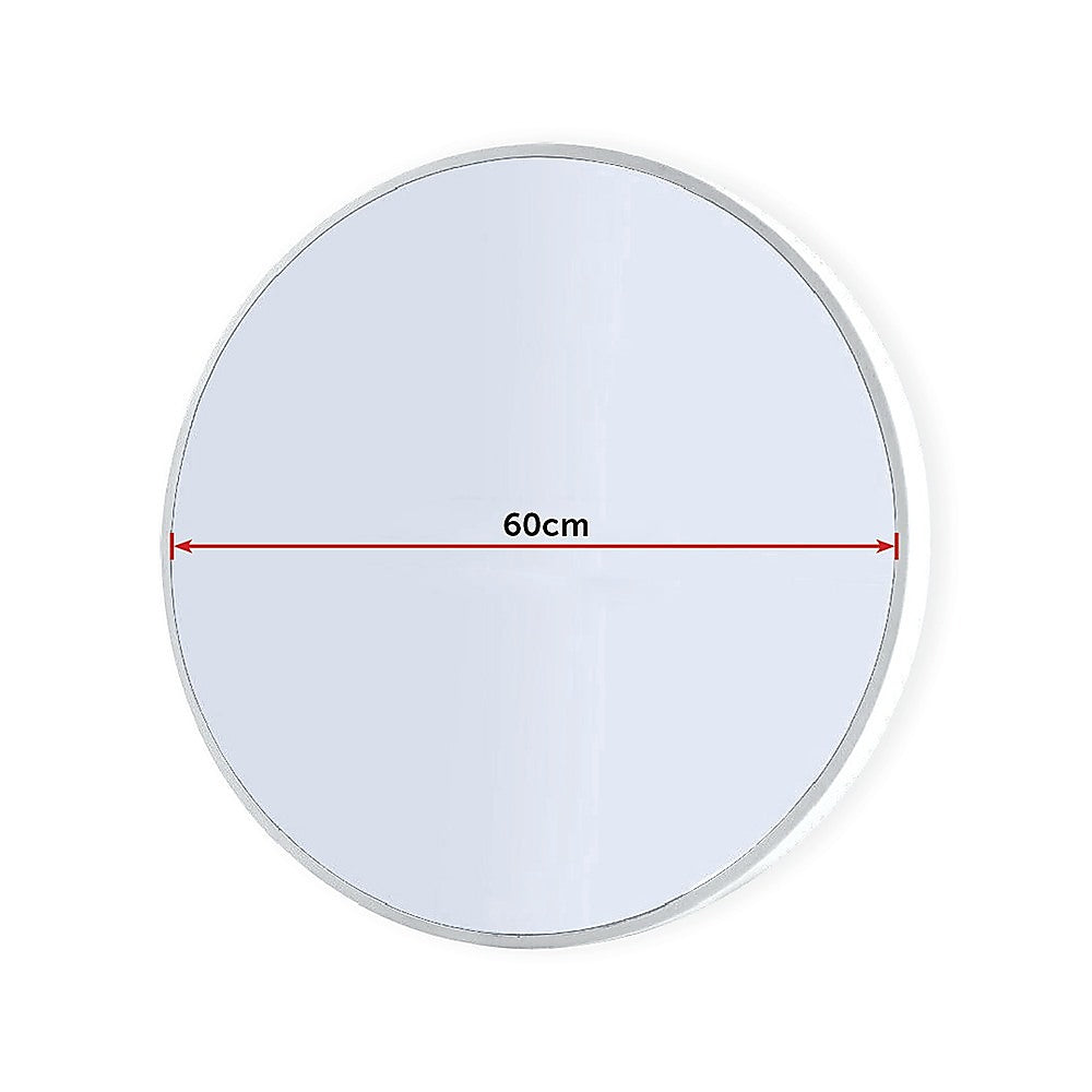 60cm Round Wall Mirror Bathroom Makeup Mirror by Della Francesca