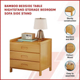 Bamboo Bedside Table Nightstand Storage Bedroom Sofa Side Stand