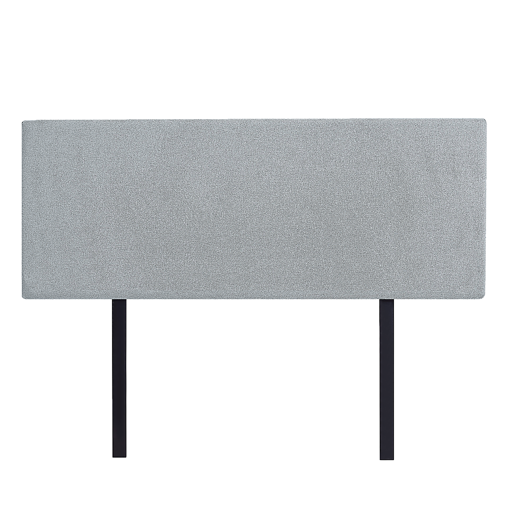 Linen Fabric Queen Bed Deluxe Headboard Bedhead - Stone Grey