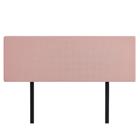 Linen Fabric King Bed Deluxe Headboard Bedhead - Pale Pink