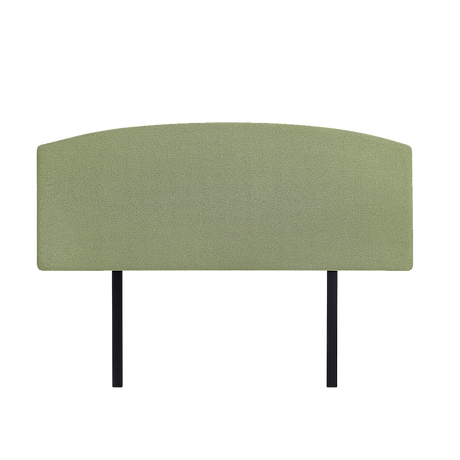 Linen Fabric Double Bed Curved Headboard Bedhead - Olive Green