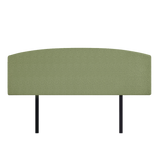 Linen Fabric King Bed Curved Headboard Bedhead - Olive Green