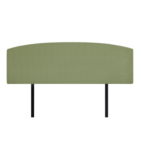 Linen Fabric King Bed Curved Headboard Bedhead - Olive Green