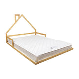 Pine Wood Floor Bed House Frame for Kids and Toddlers