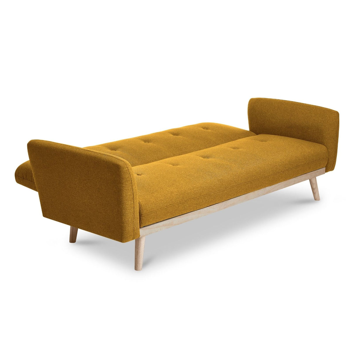 Nicholas 3-Seater Yellow Foldable Sofa Bed