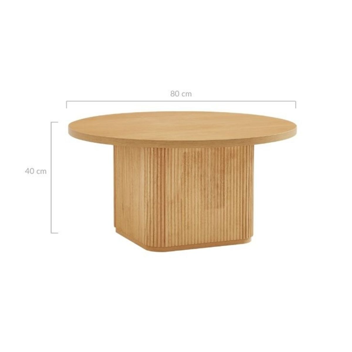Ember Round Column Coffee Table in Natural
