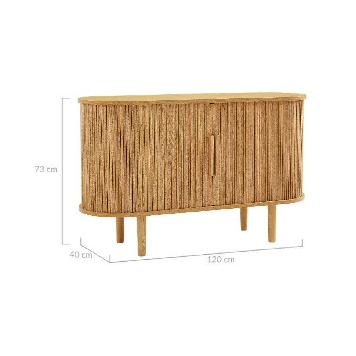 Ember Column Wooden Sideboard Table in Natural