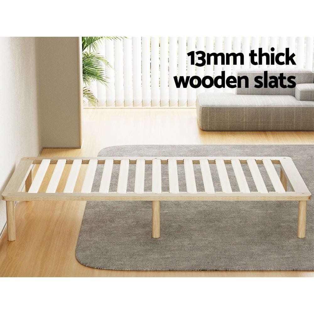 AMBA Wooden Bed Frame - King Single