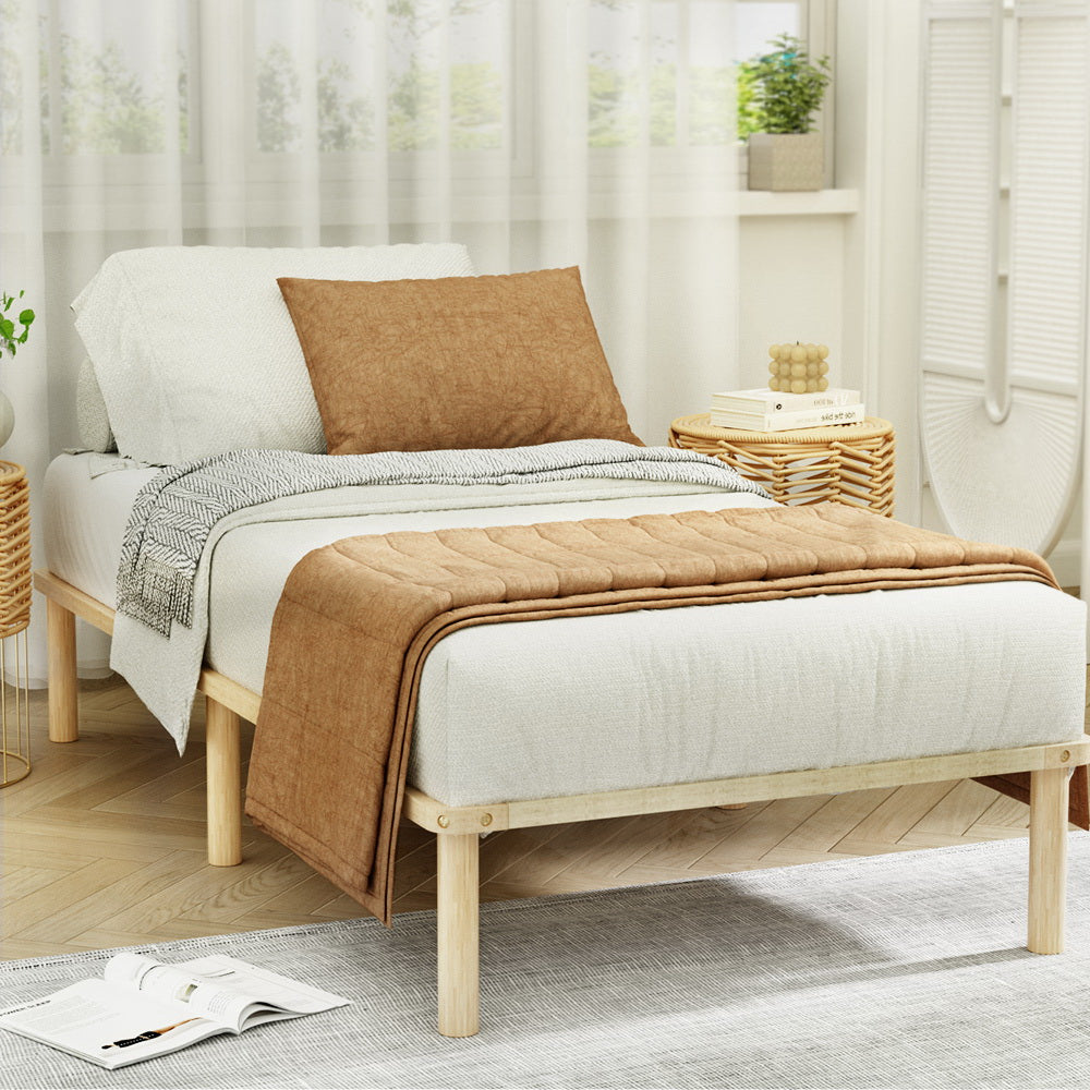 AMBA Wooden Bed Frame - King Single