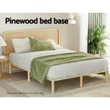 AMBA Queen Pine Wooden Bed Frame