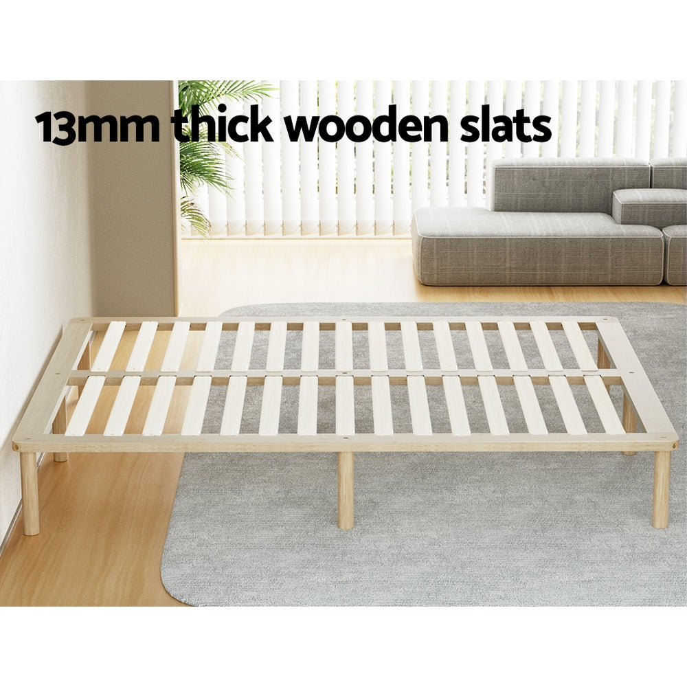 AMBA Queen Pine Wooden Bed Frame