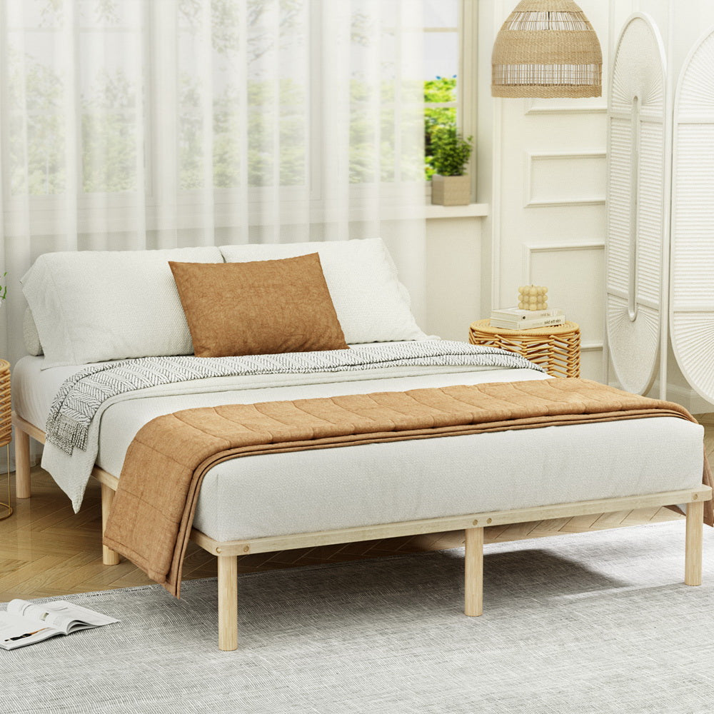 AMBA Queen Pine Wooden Bed Frame