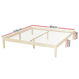 BRUNO Wooden Bed Frame - King Size