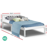 Sofie White Pine Bed Frame - King Single Size