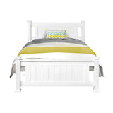 Bed Frame King Single Size Wooden White JADE