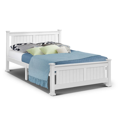 Rio White Queen Bed Frame