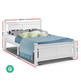 Rio White Queen Bed Frame