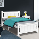 Luna White Single Wooden Bed Frame