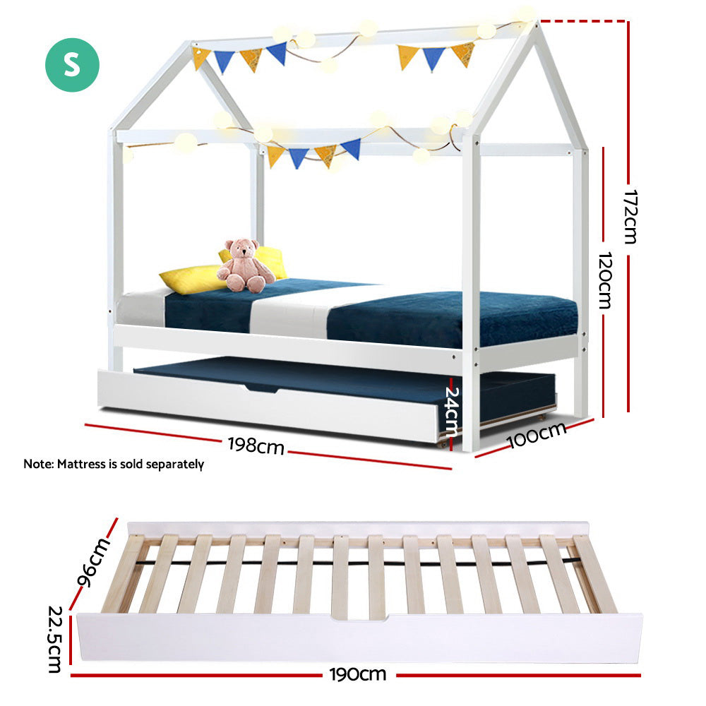 HOLY White Single Bed Frame