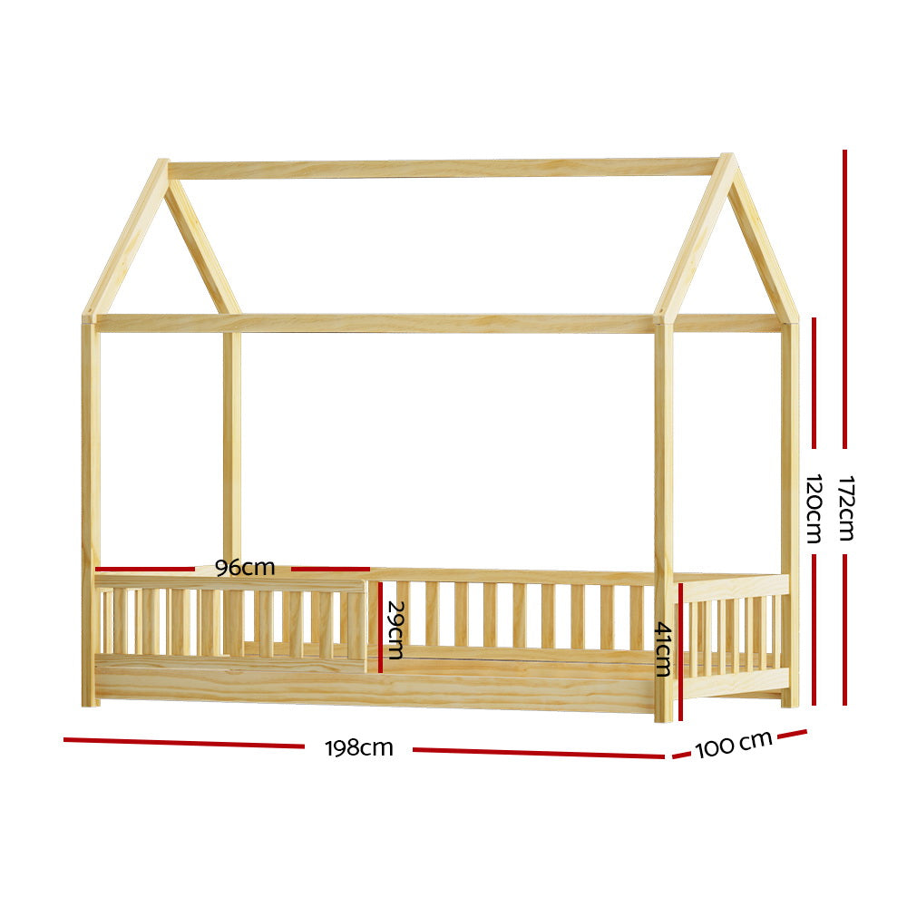 ROCK Oak Single Bed Frame