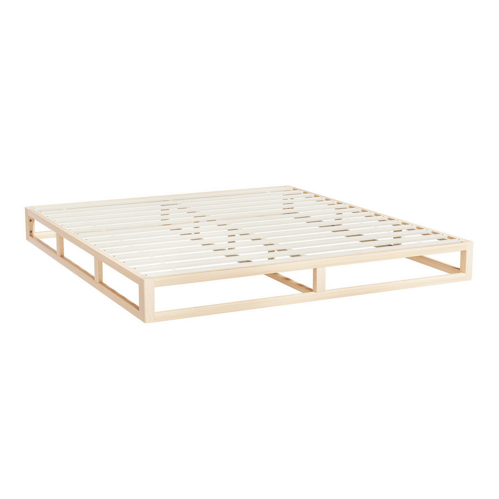 Bed Frame King Single Size Wooden White JADE