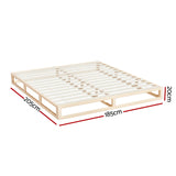 Bed Frame King Single Size Wooden White JADE