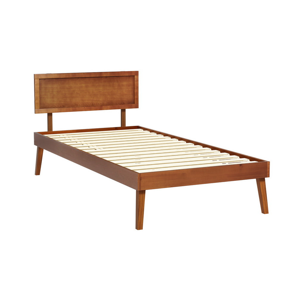 SPLAY Walnut Single Bed Frame