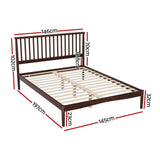 VISE Walnut Bed Frame Double Size