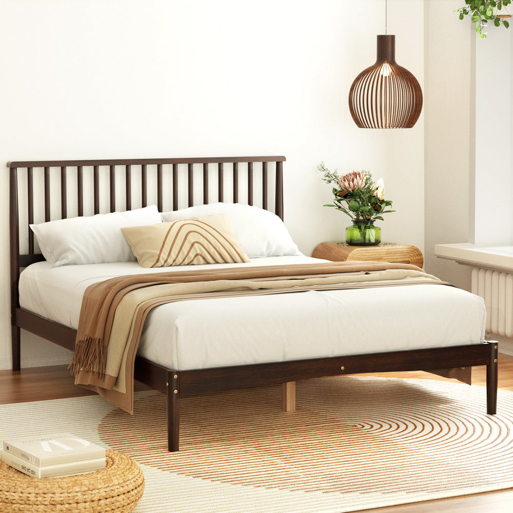 VISE Walnut Bed Frame Double Size