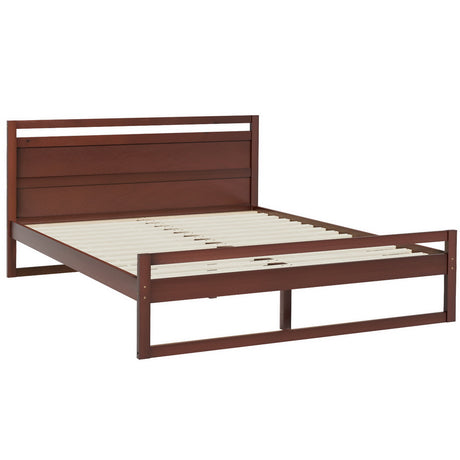 WITTON Walnut Bed Frame Double Size