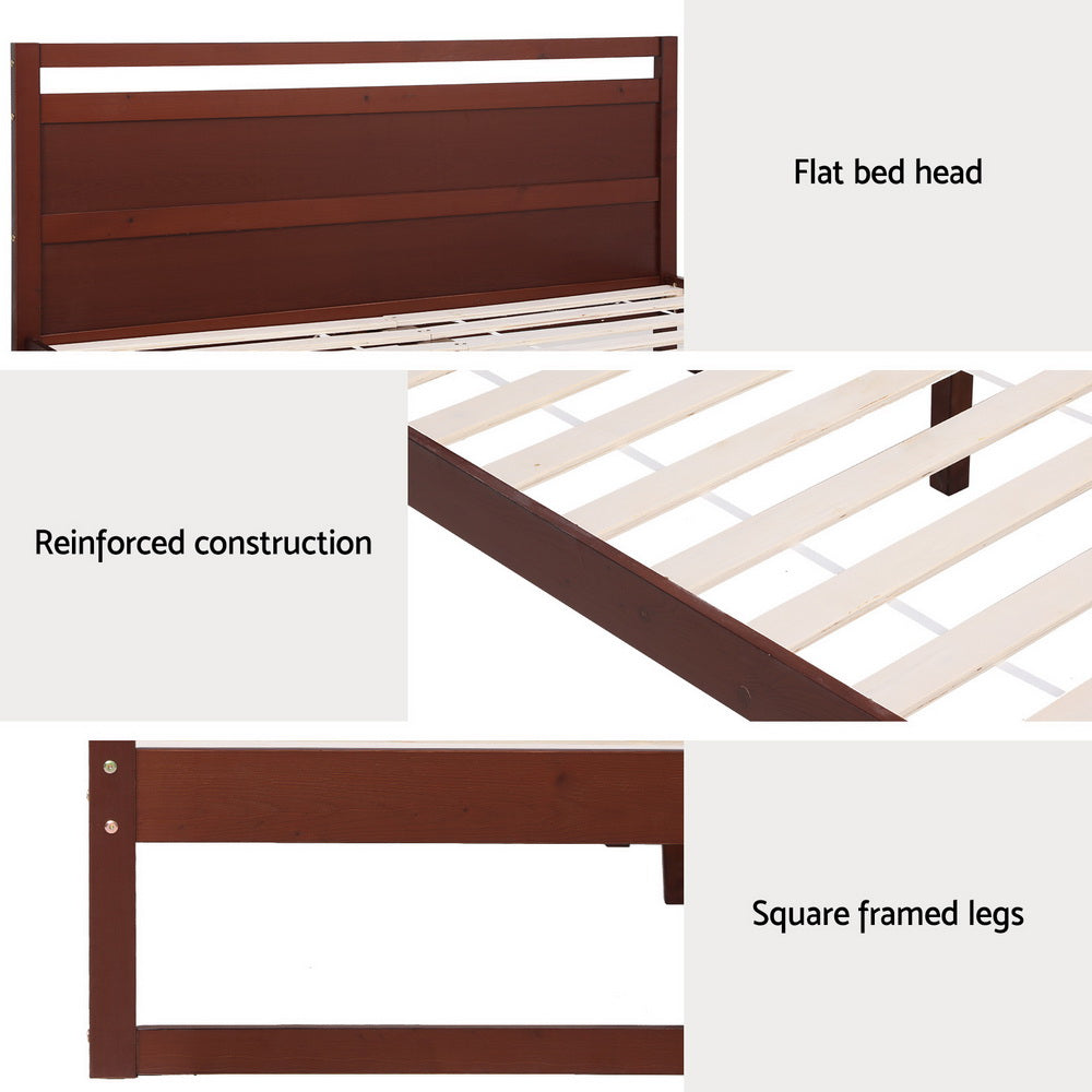 WITTON Walnut Bed Frame Double Size