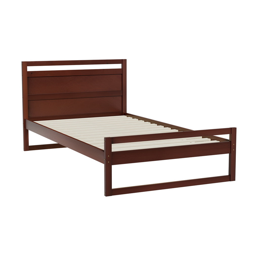 WITTON Walnut Bed Frame - King Single Size