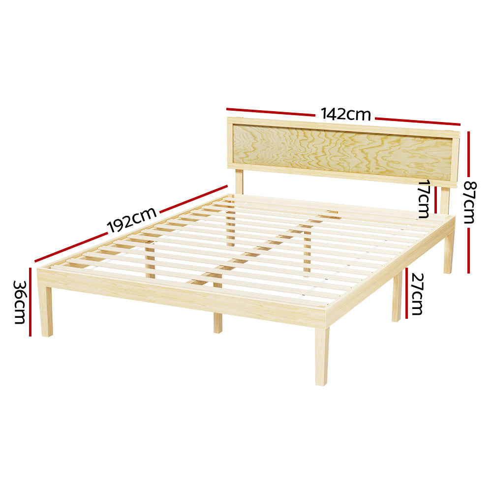 UMI Wooden Bed Frame Double Size