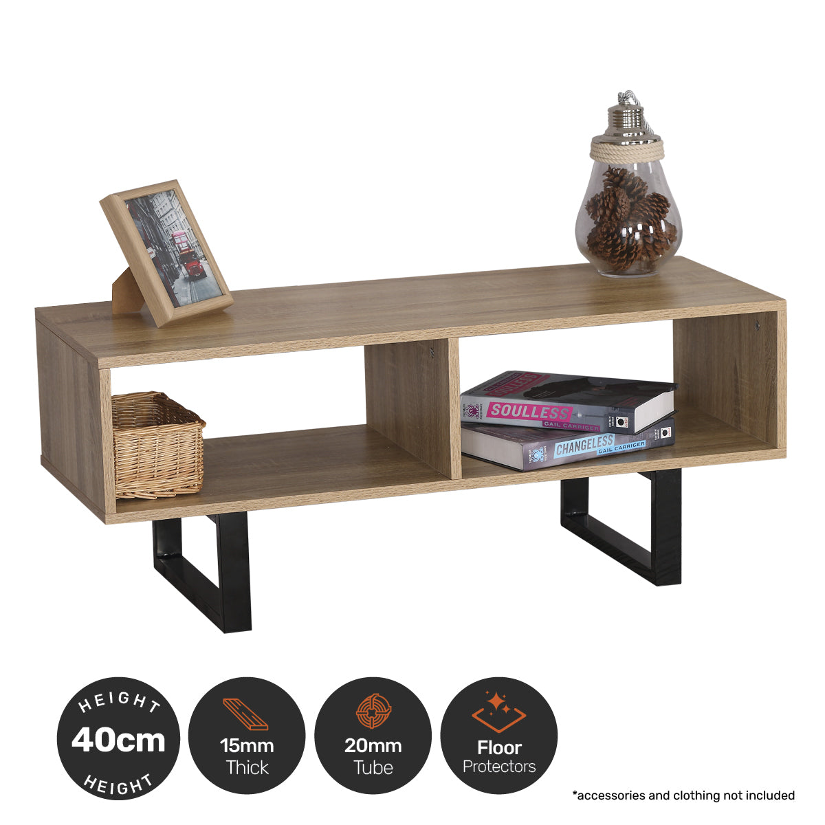 Home Master Coffee Table Wide Dual Storage Stylish Modern Design 1m